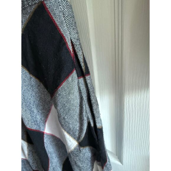 Vintage d.Frank Black and White Plaid 100% Cotton Midi Dress Size 10 - Picture 9 of 9